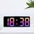 Despertador digital controle de voz temperatura snooze modo noturno relógio de na internet