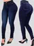 Mulher cor pura jeans denim cintura alta jeans rua jogar cultivar a moralidade c