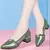 Imagem do Moda feminina doce preto couro real primavera &amp; outono sapatos de salto alto