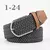Imagem do Zld 60 cores feminino casual malha pino fivela cinto masculino tecido lona elás