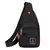 Bolsa de peito de negócios masculina multi-camada ombro único crossbody mochil