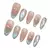 Destacável francês Pérola Amêndoa Unhas Falsas, Handmade, Pressão, Azul, Au - comprar online