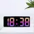 Controle de voz despertador digital temperatura snooze modo noturno relógio de na internet
