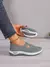 Sapatos femininos tênis respiráveis de cor sólida, tênis casuais de verão f na internet