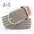 Imagem do Zld 60 cores feminino casual malha pino fivela cinto masculino tecido lona elás