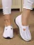 Imagem do Sapatos femininos tênis respiráveis de cor sólida, tênis casuais de verão f