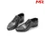 Sapatos masculinos de couro preto e branco, escala 1/6, sapatos sólidos de cava - Sucessiva
