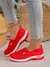 Sapatos femininos tênis respiráveis de cor sólida, tênis casuais de verão f - Sucessiva