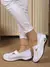 Sapatos femininos tênis respiráveis de cor sólida, tênis casuais de verão f