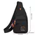 Bolsa de peito de negócios masculina multi-camada ombro único crossbody mochil - comprar online