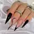 Conjunto de unhas falsas monocromáticas, Pressionar as pontas das unhas, Estile - loja online