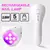 Lâmpada led uv portátil para unhas, lâmpada de combustão recarregável, mini