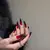 Conjunto de unhas falsas monocromáticas, Pressionar as pontas das unhas, Estile na internet