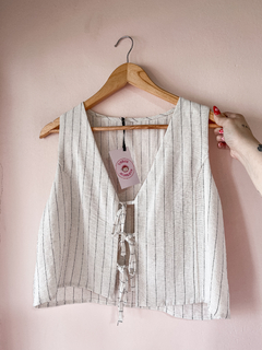 Striped Linen Vest