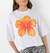 T-shirt Cropped Estampa Flor Tropicália - comprar online