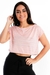 Blusa Feminina Rosa Detalhe Listras | REF: LX296