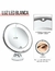 Espejo de tocador con luz LED Redondo con 10x de zoom y base flexible Color Blanco