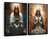 Kit 2 Quadros Decorativos Jesus Nossa Senhora Moldura 60x80