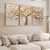 Quadros Decorativos Arvore Folhas Gold Luxo Sala Com Moldura - loja online