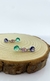 Brinco Ear Cuff Pedras Verde Rosa e Roxa Prata - comprar online