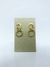 Brinco Escovado Cravejado Redondo Dourado - comprar online