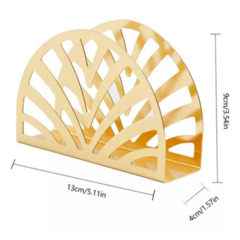 Servilletero Dorado Diseño Triangular en internet