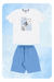 Conjunto Masc Camiseta e Bermuda - Branco - 15246