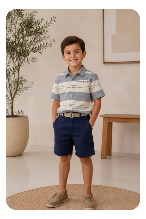 Camisa Curta C/Bolso