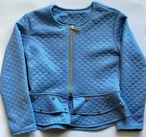 Blazer Curto com Zíper Menina