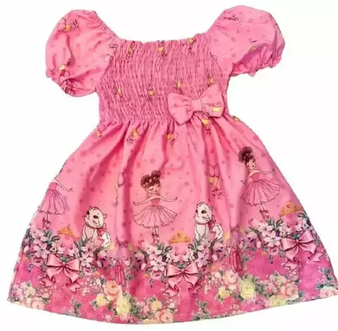 Vestido Personagens - Bailarina e Gatinha Marie Tam. P