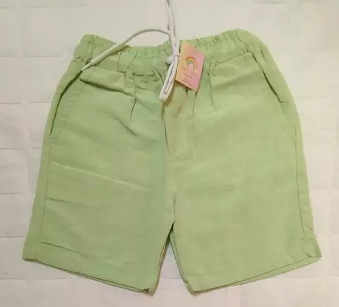 Bermuda Linho Menino Mini Grife