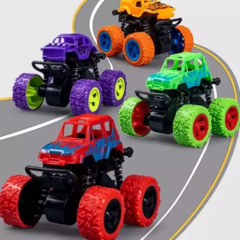 Carrinho de Fricção Monster Truck Pick up Giratório - Cambalhota 360º