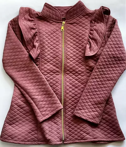 Blazer Longo com Zíper Menina