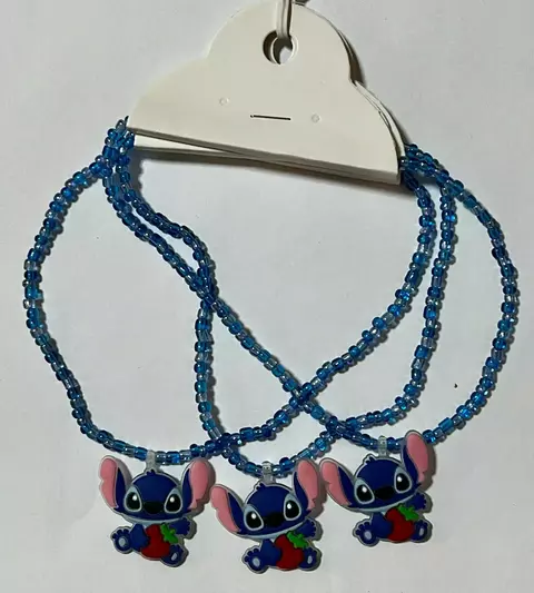 Colar de Miçangas com pingente Stitch e Angel