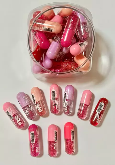 Mini Lip Oil Gloss Hidratante Labial Mágico Com Glitter