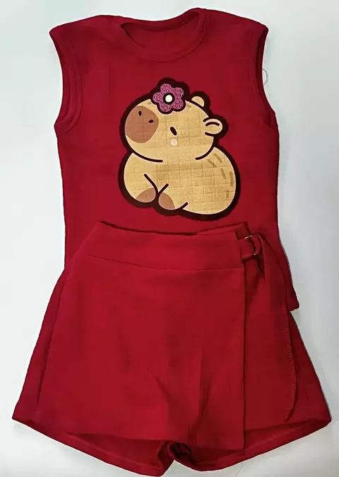 Conjunto Menina Capivara