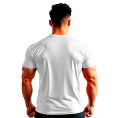 CAMISETA POLIÉSTER DRY FIT MANGA CURTA MASCULINA BRANCA na internet