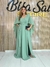VESTIDO CHIFFON MANGA CAPA E CINTO - comprar online