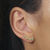 Brinco Dourado Ear Cuff 5 Pedras Zircônia