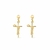 Brinco Dourado de Cruz com a palavra Jesus - comprar online