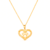 Colar Dourado Chocker de Coração e Pata Pet Zircônia - comprar online