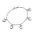Pulseira Prateada com Pingentes de Coração - comprar online