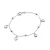 Pulseira Prateada com Pingentes de Coração e Esferas - comprar online