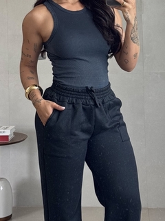 Calça Wide Leg Moletom - ANATREND