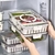 Cesto Organizador de Alimentos para Geladeira com Tampa e Divisórias na internet