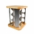 Imagem do Porta Condimentos Giratório de Inox com Base de Bambu - 12 Potes 90ml