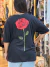 T-shirt Preta Oversized Rosa Farm - Po Up Store