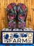 Chinelo Preto Rosas Farm