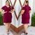 Vestido Marsala - Curto - Plus Size - G1 á G3