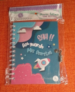 Diario íntimo con Glitter y candado en internet